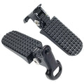 2Pcs Foldable Bike Rear Pedals, Aluminum Alloy Mini Foot Pedals, Non-Slip Corrugated Surface, Strong Bearing Force, Collapsible 