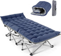 Naizea Folding Camping Cots For Adults, Folding Cot With Mattress Camping Bed Camp Cot Portable Military Cot, Double Layer Oxfor