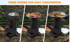 Onlyfire Outdoor Living 3-In-1 Camp Rocket Stove With 14.5 Cooking Grate, 18 Griddle And Cooktop, Portable Wood Burning Camping
