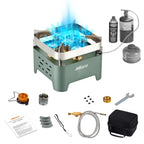 Camping Stove Portable Propane Camping Stove Small Outdoor Stove, 30,000 Btu Camp Stove,Windproof Single Butane Stove, With Carr