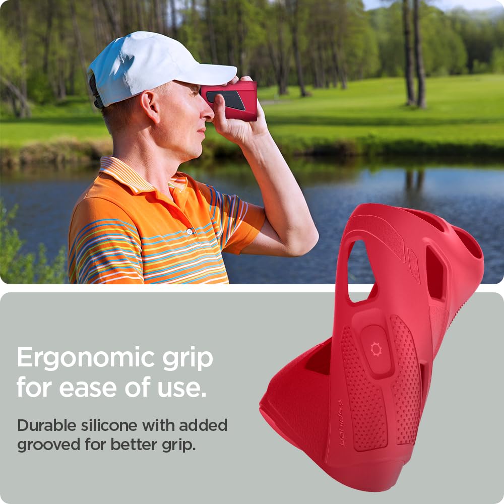 Spigen Golf Silicone Fit Rangefinder Case Designed For Bushnell Rangefinder Tour V6 Shift Protective Cover Carrying Case Golf Ra