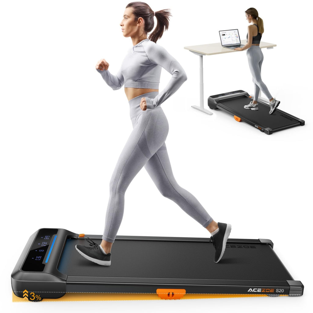 Acezoe Under Desk Treadmill, Walking Treadmills For Home, 3 In 1 Portable Treadmill, Strolling Walking Running Machine, App/Remo