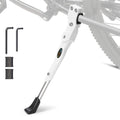 Topcabin Bicycle Adjustable Aluminium Alloy Bike Bicycle Kickstand Side Kickstand Fit For 22'' 24'' 26''- White