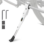 Topcabin Bicycle Adjustable Aluminium Alloy Bike Bicycle Kickstand Side Kickstand Fit For 22'' 24'' 26''- White