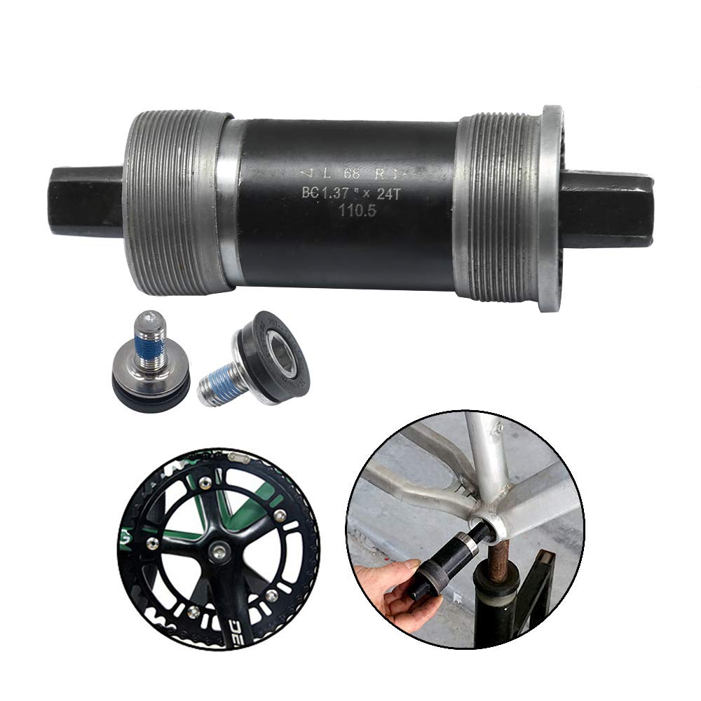 Hoypeyfiy Bb-Un26 Square Taper Bottom Bracket 68 * 123/127 / 110Mm (Black 1Pcs) (68X110Mm)