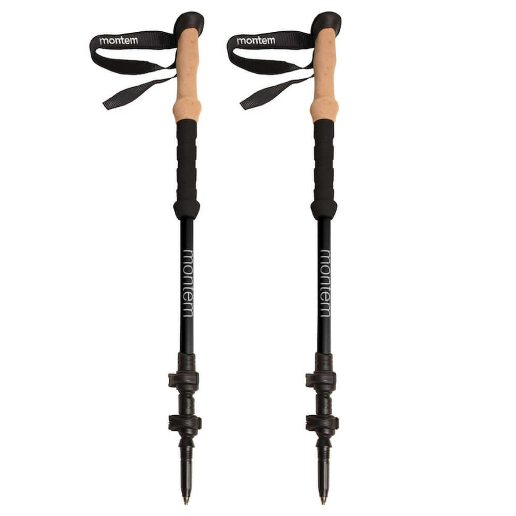 Montem Ultra Light 100% Carbon Fiber Trekking, Walking, And Hiking Poles For Backpacking Gear - One Pair (2 Poles) - Lightweight