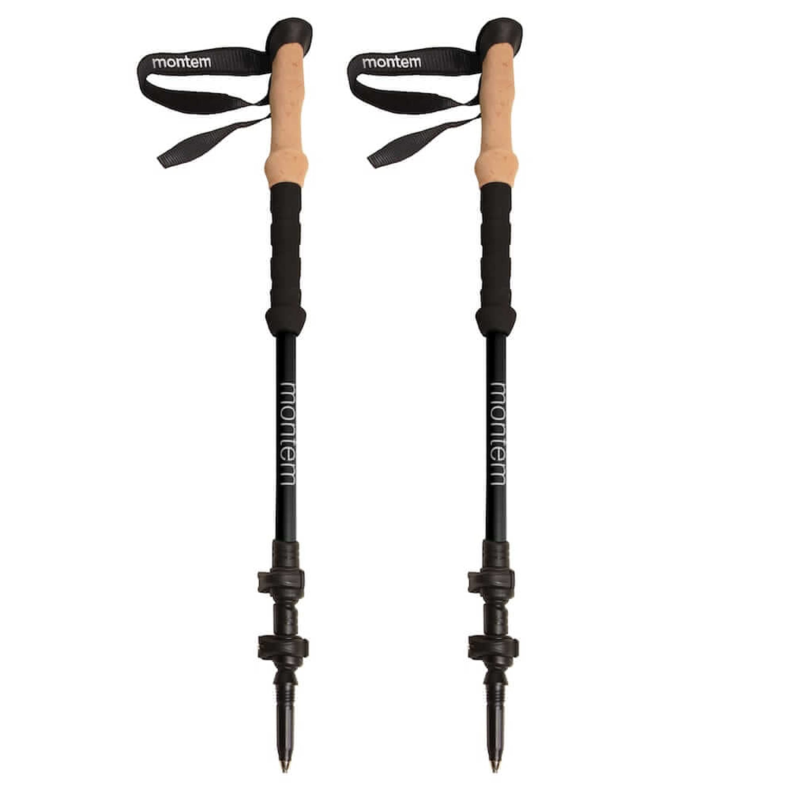 Montem Ultra Light 100% Carbon Fiber Trekking, Walking, And Hiking Poles For Backpacking Gear - One Pair (2 Poles) - Lightweight