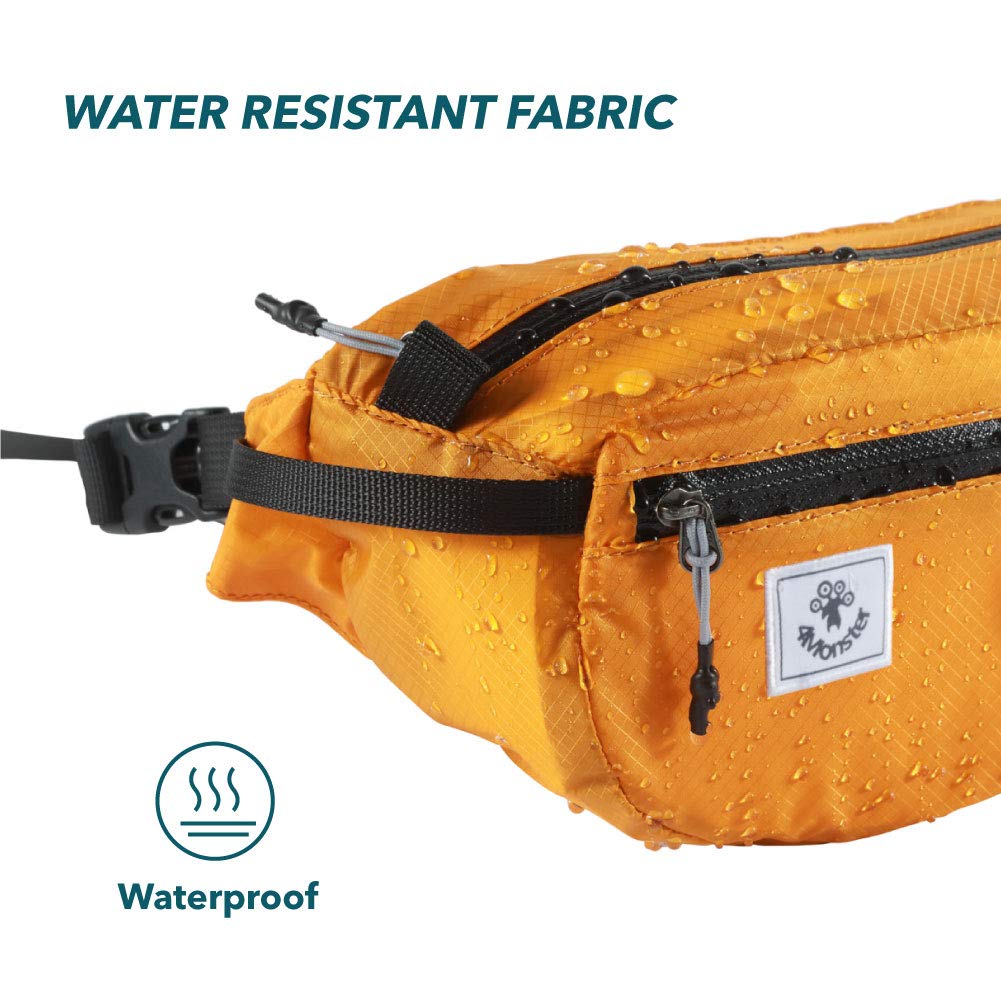 4Monster Hiking Waist Packs Portable,Water Resistant Fanny Pack Bags Lightweight With Adjustable Strap For Outdoor, Workout,Runn