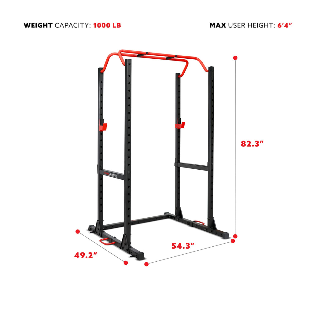 Sunny Health & Fitness Essential Power Cage Squat Rack - SF-XF921024