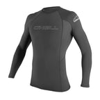 ONeill Mens Basic Skins UPF 50+ Long Sleeve Rash Guard, Graphite, XX-Large
