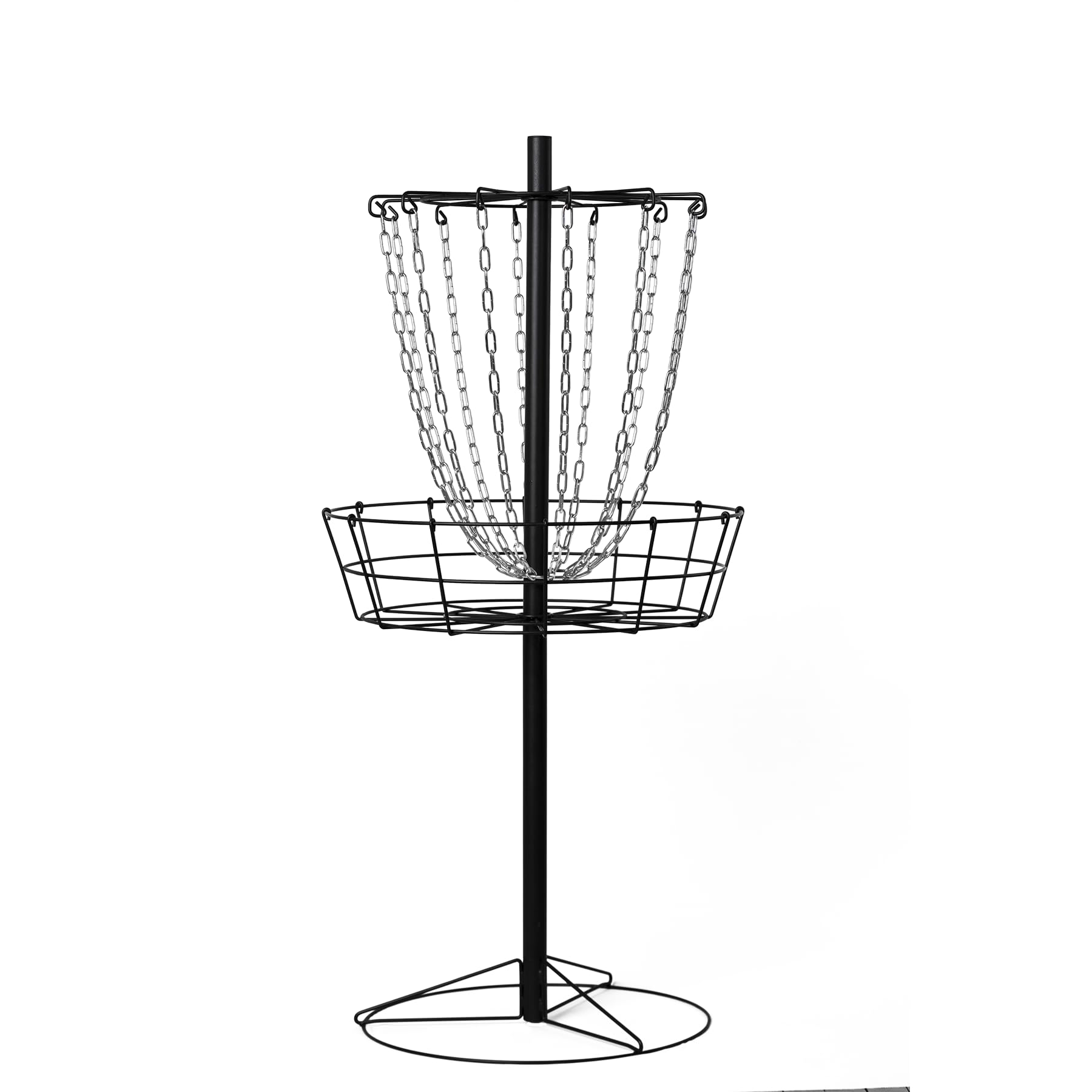 VORTExX Disc Golf Basket - Portable Disc Golf Target Basket with 12 Chains for Enhanced Catching - Durable Steel Construction fo