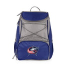 Nhl Columbus Blue Jackets Ptx Backpack Cooler - Soft Cooler Backpack - Insulated Lunch Bag