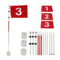 KVMORZE Golf Flagstick 6ft, Nylon Pin Flag ABS Hole Cup Set, Portable 5 Section Design Numbered Flags for Driving Range Backyard