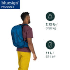 Osprey Talon 11L Mens Lightweight Hiking Backpack - Small Daypack for Travel & Camping, Black/Coal Grey
