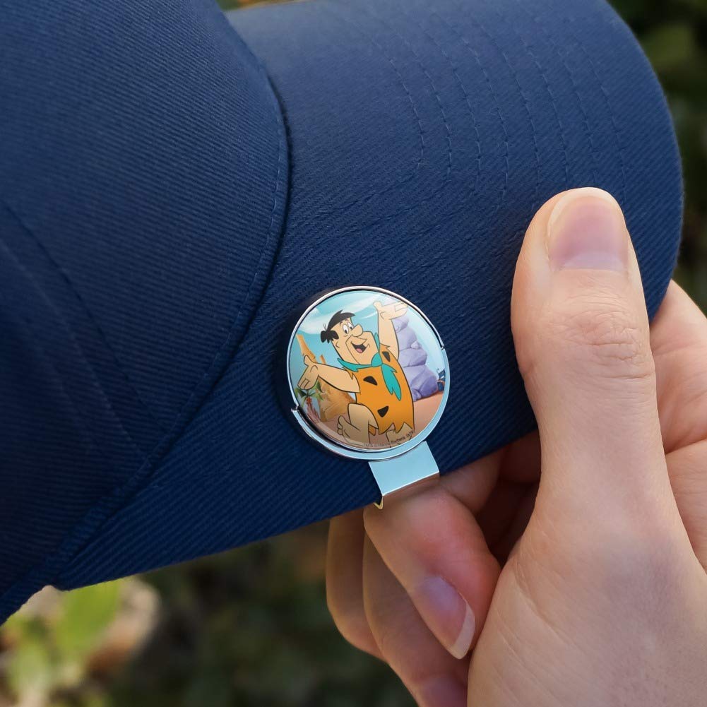 Graphics & More The Flintstones Fred Character Golf Hat Clip With Magnetic Ball Marker