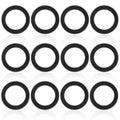 Tinoaly 12pcs No.2 Fuel Cap Seals for Coleman 220 Lanterns, Black Fluorine Rubber Lanterns and Stoves Fuel Cap Replacement