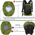 Evotopf Waterproof Backpack Rain Cover With Adjustable Anti Slip Buckle Strap  Sliver Coating Reinforced Inner Layer For Camping