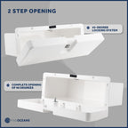 Five Oceans Boat Glove Box, Lockable With 2 Keys, High-Impact And Uv-Resistant White Abs Palstic - Fo2894