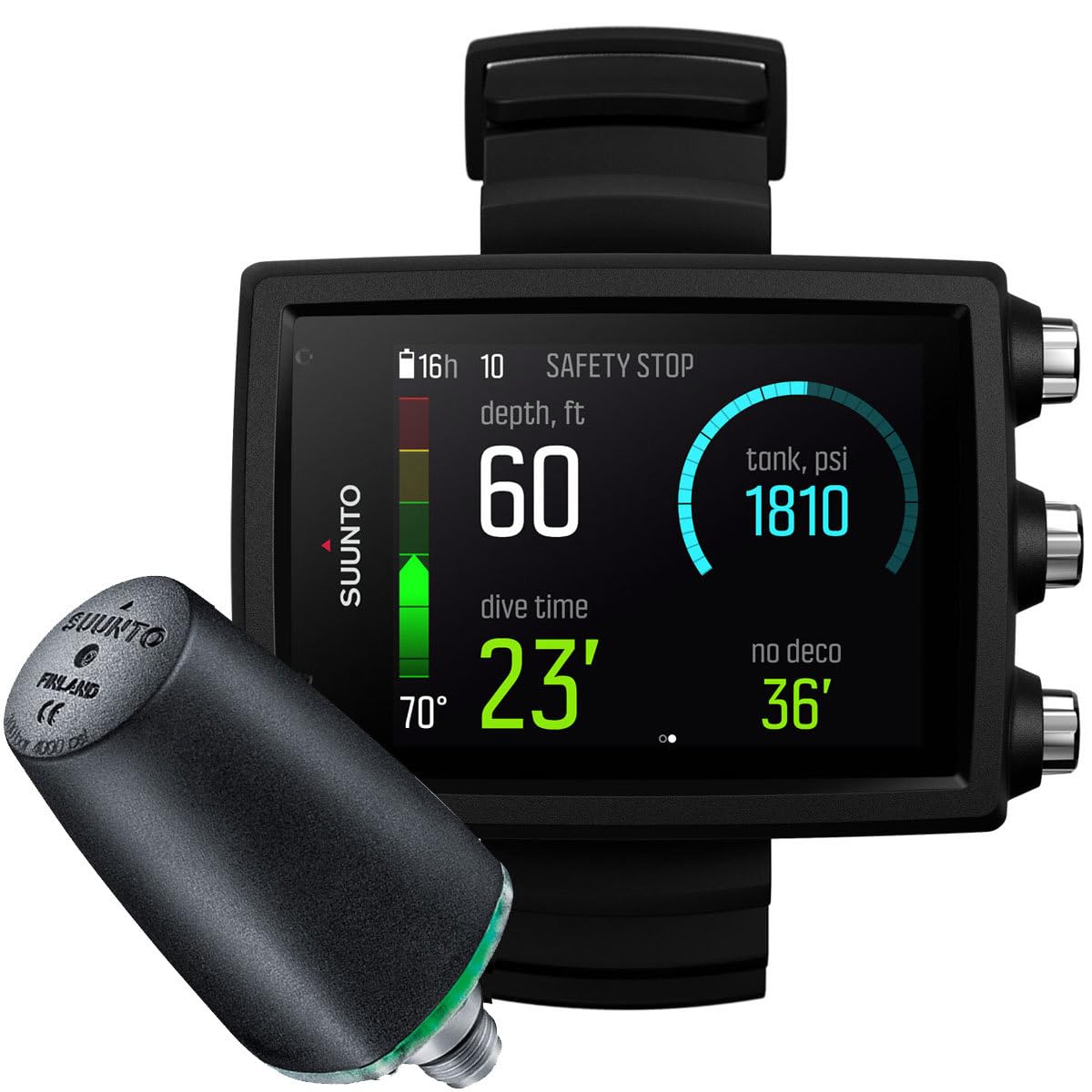 Suunto Eon Core Wrist Dive Computer With Transmitter & Usb, Eon Core Black, With Transmitter