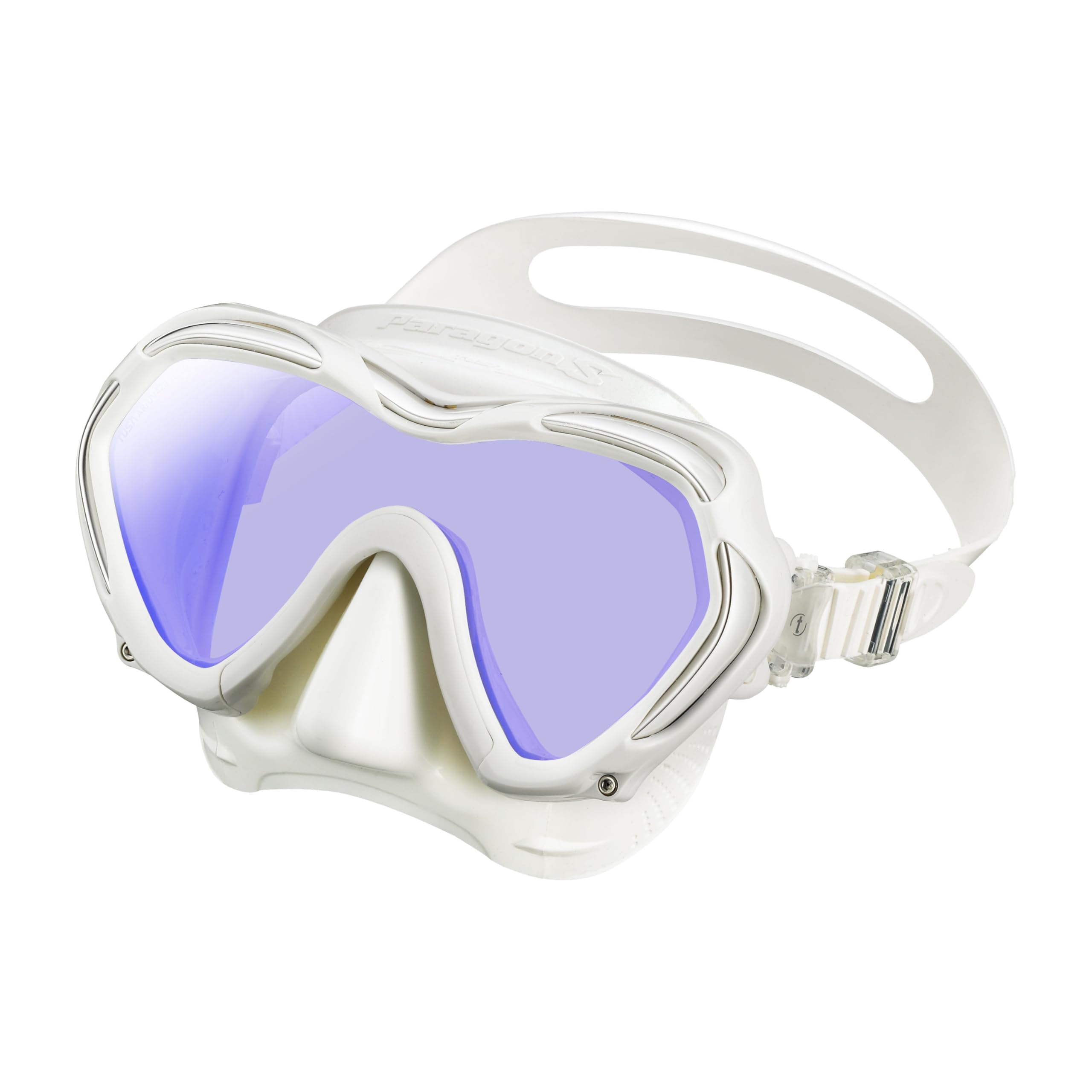 TUSA M-1007 Paragon S Scuba Diving Mask, White/White