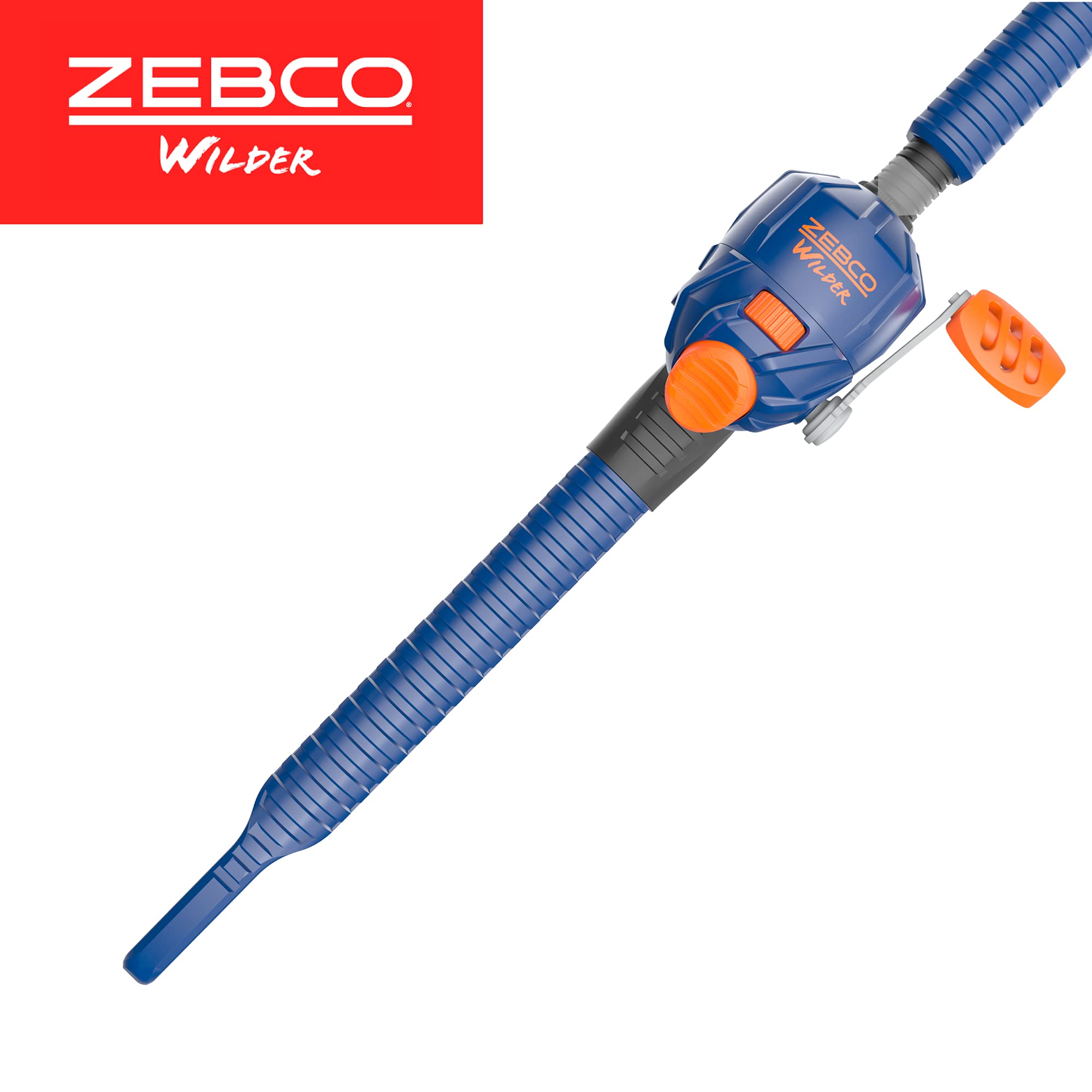 Zebco Kids Wilder Spincast Reel And Fishing Rod Combo, 4-Foot 3-Inch 2-Piece Fishing Pole, Size 20 Reel, Changeable Right- Or Le