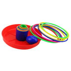 Ogrmar 18'' Colorful Plastic Sport Ring Toss Game Set For Kids