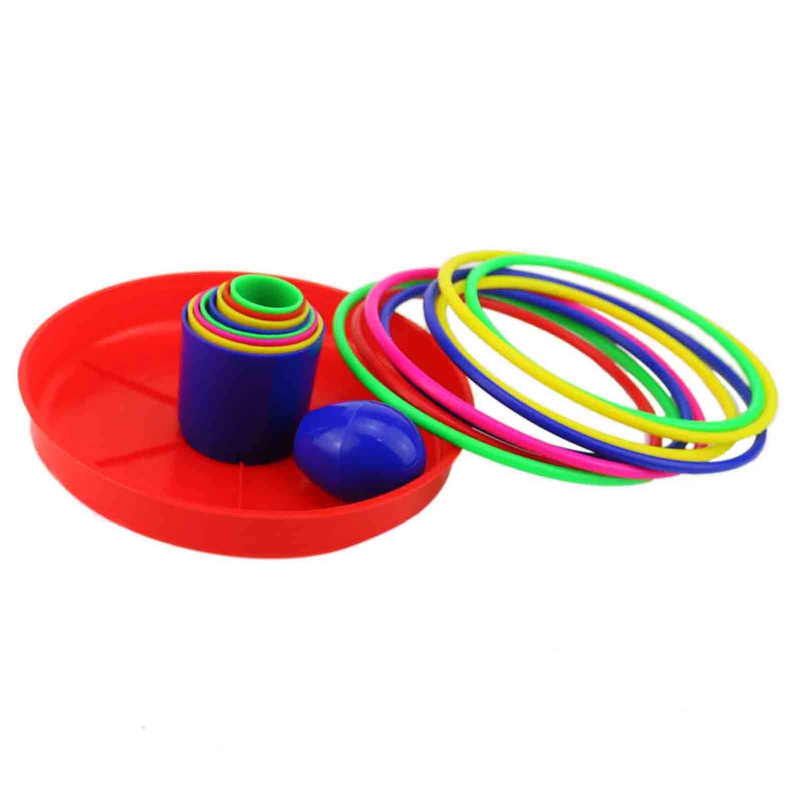 Ogrmar 18'' Colorful Plastic Sport Ring Toss Game Set For Kids
