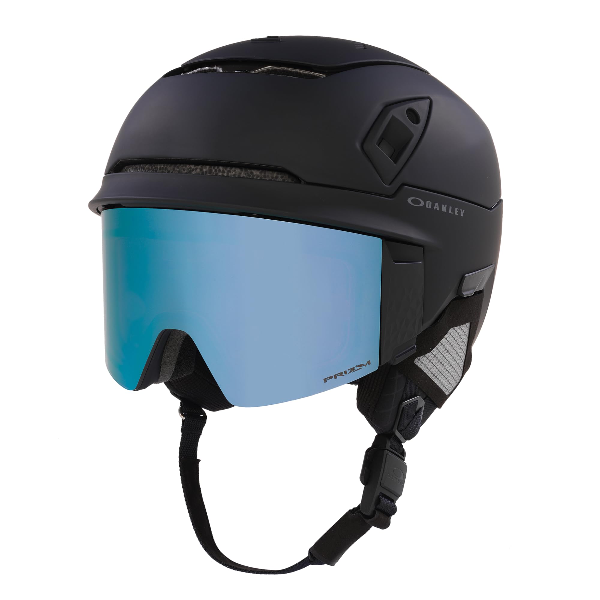 Oakley MOD7 Black/Prizm Sapphire Iridium Small Integrated Ski Helmet + Goggles for Men for Women + Bundle with Collapsible Water