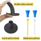 12 Pieces Golf Range Tees Set Rubber Golf Tees For Range Mats Driving Range 6 Pieces For Practice Mat Mixed Size(White, Yellow,