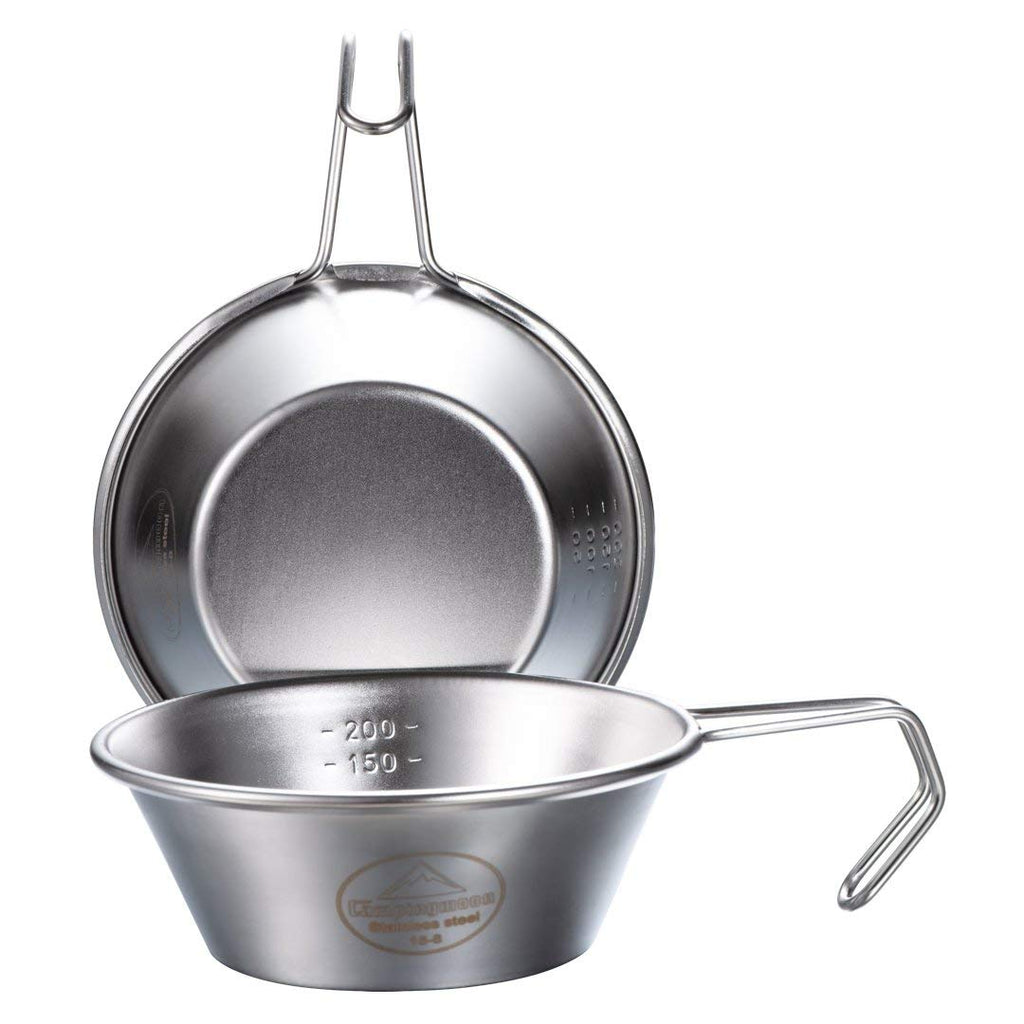 Campingmoon 2Pcs/4Pcs Set Stainless Steel Camping Sierra Cup 310Ml (Jp-S-220-2P)