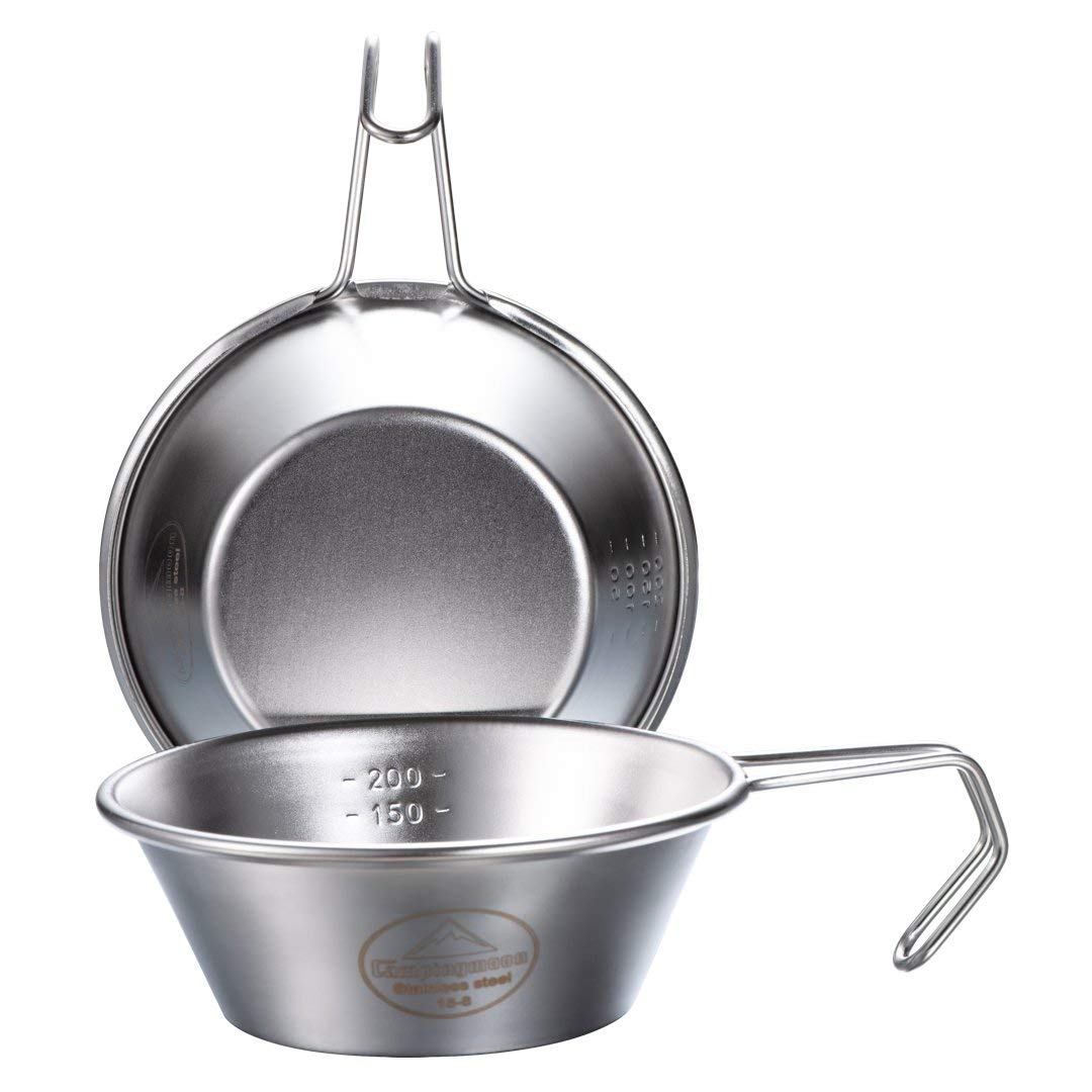 Campingmoon 2Pcs Set Stainless Steel Camping Sierra Cup 310Ml S-220-2P (2Pcs Set)