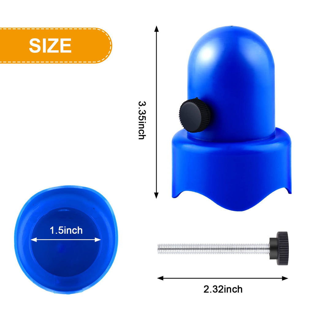 Synoratory 1.5?Iameter Trampoline Enclosure Pole Caps With Screw Thumb For Trampoline Net Hook, 8 Pieces Safety Trampoline Pole
