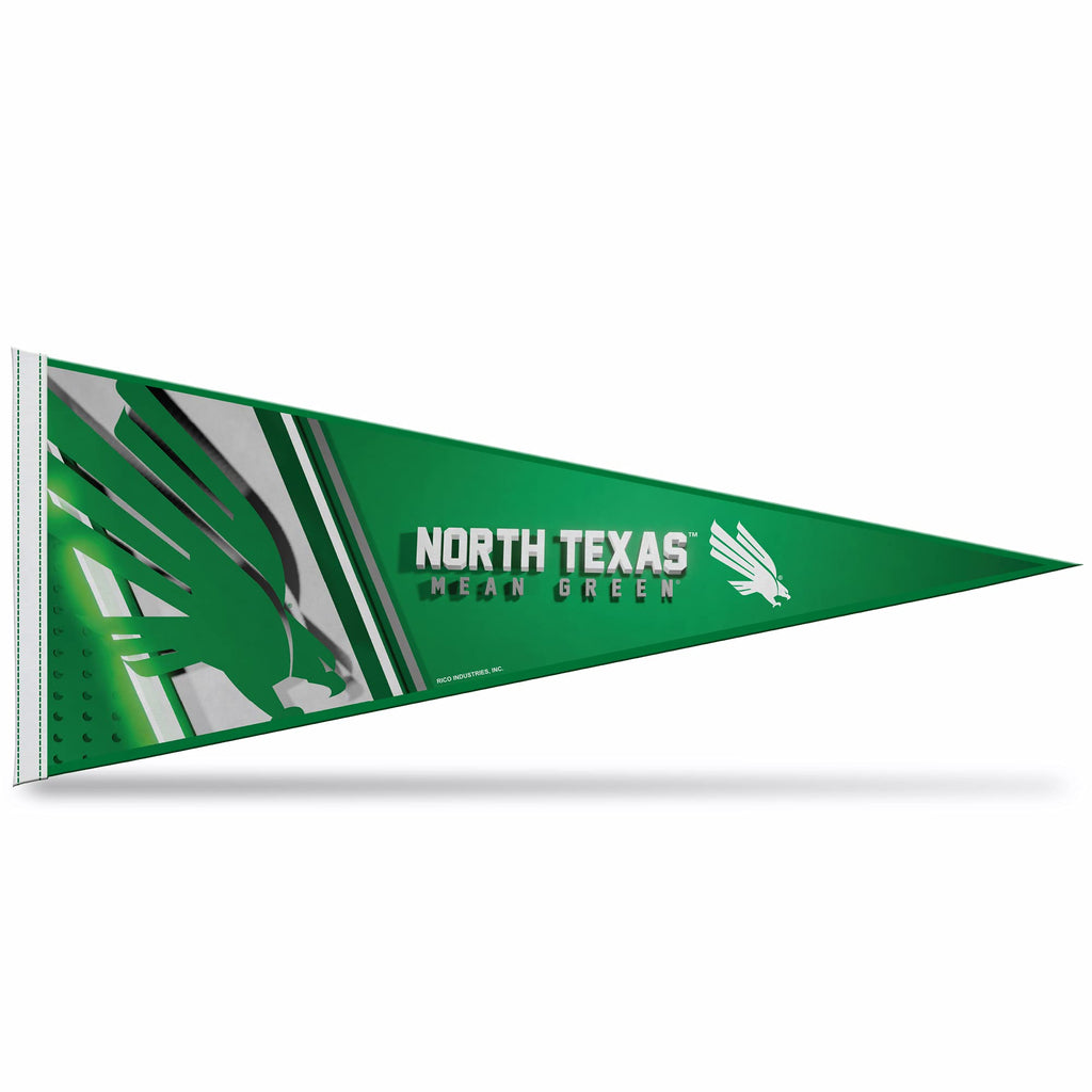 Rico Industries Ncaa North Texas Mean Green Primary 12'' X 30'' Felt Wall D  Cor Pennant - Great For Home/Bed Room/Man Cave D  C