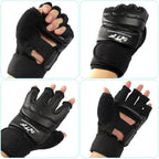 Punch Bag Training Gloves, Langray Taekwondo Karate Gloves For Sparring Martial Arts Boxing Training For Adults And Kids,Black S
