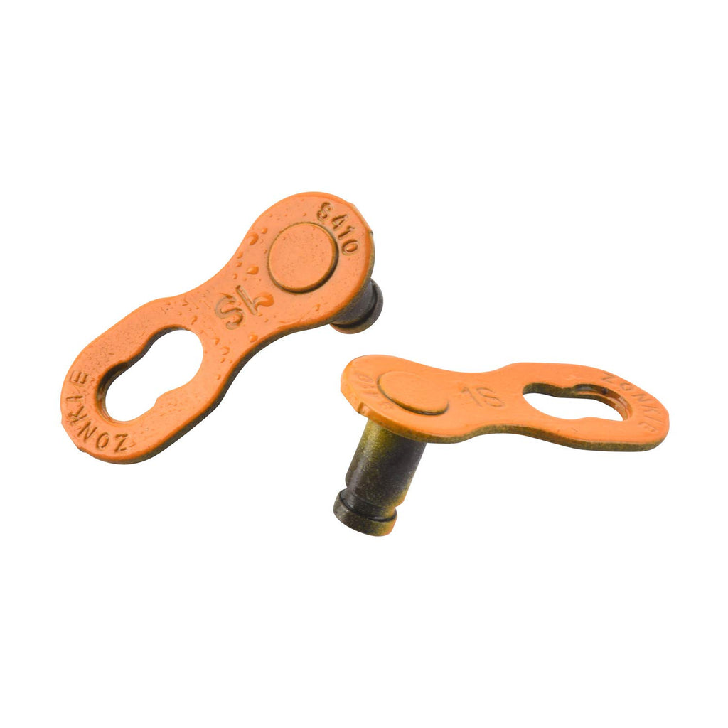 Zonkie Single-Speed Bicycle Chain 1/2 X 1/8 Inch 116 Links (Orange, 1/2'' 1/8'' 116 Links)