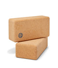 Manduka Cork Lean Yoga Block - Resilient Sustainable Material, Portable, Comfortable, Easy to Grip Fitness, Yoga Exercise & Pila