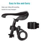 Titanker Bike Locks With Keys, Bike Lock Cable 4 Feet Coiled Secure Bike Cable Lock With Mounting Bracket, 12 Inch Diameter
