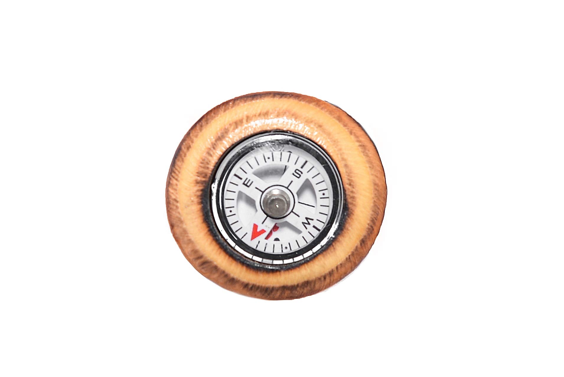 Forest Pilot 3 Pieces Detachable Fir Wood Walking Stick Wolf Carving With A Compass(Nature Color, 55 Inches, 1 Piece)