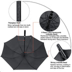G4Free 68 Inch Automatic Open Golf Umbrella Extra Large Oversize Double Canopy Vented Windproof Waterproof Stick Umbrellas(Black