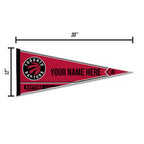 Rico Industries Nba Basketball Toronto Raptors Personalized - Custom 12'' X 30'' Soft Felt Pennant - Ez To Hang