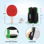 Gse Ping Pong Paddle Set, Portable Table Tennis Set With Retractable Ping Pong Net & Post, 2 Paddles & 3 Ping Pong Balls, Anywhe
