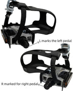 Ybeki Bike Pedals With Toe Clip And Straps, For Exercise Bike, Spin Bike And Outdoor Bicycles, 9/16-Inch Spindle Resin/Alloy Bic