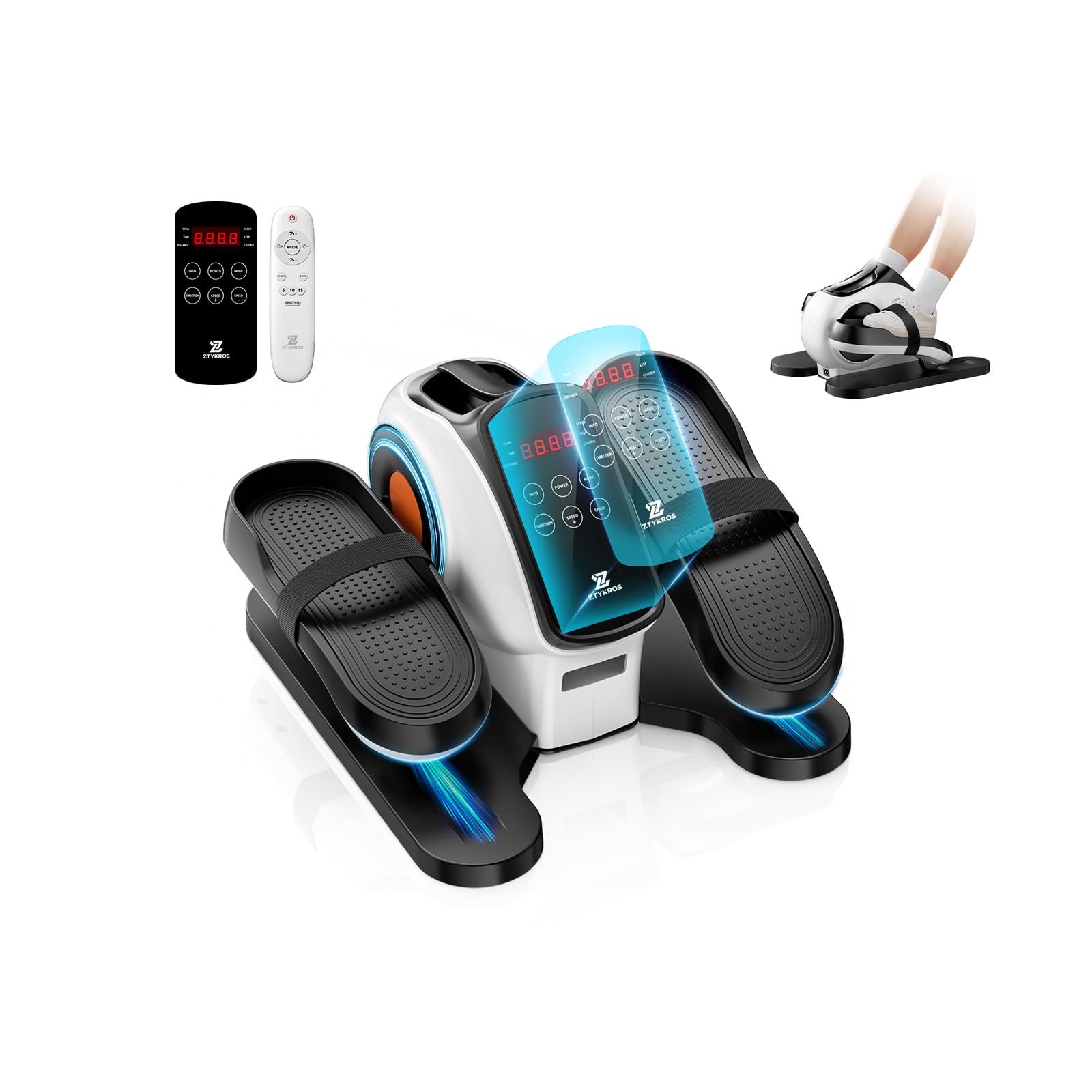 Under Desk Elliptical Machine, Ellipse Leg Exerciser As Seen On Tv While Sitting for Seniors, Pedal Exerciser with 15 Level Adju