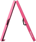 Fitvids 8 Ft Folding Balance Beam Gymnastics Floor Beam With Anti-Slip Bottom And Carrying Handles, Pink