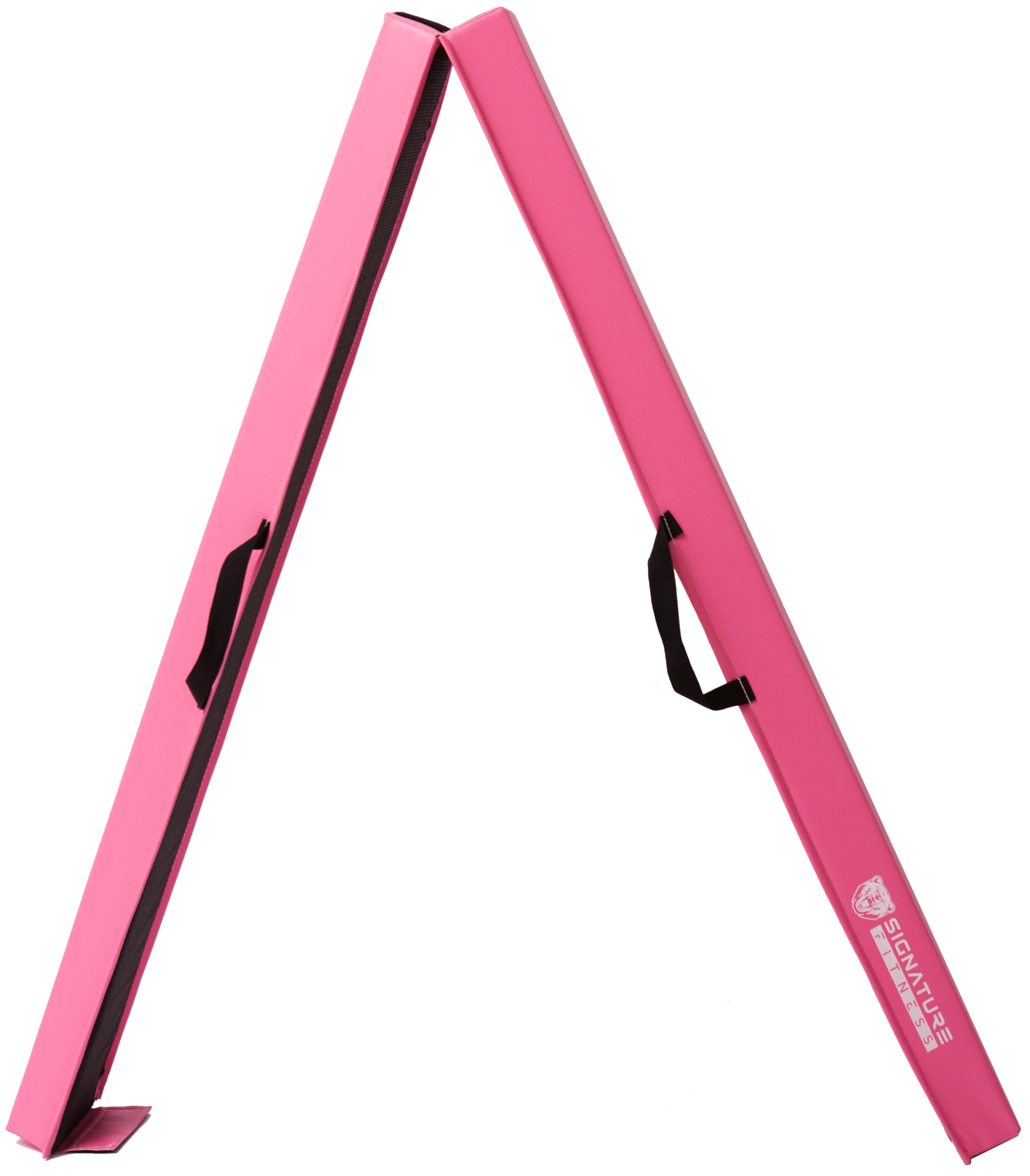 Fitvids 8 Ft Folding Balance Beam Gymnastics Floor Beam With Anti-Slip Bottom And Carrying Handles, Pink