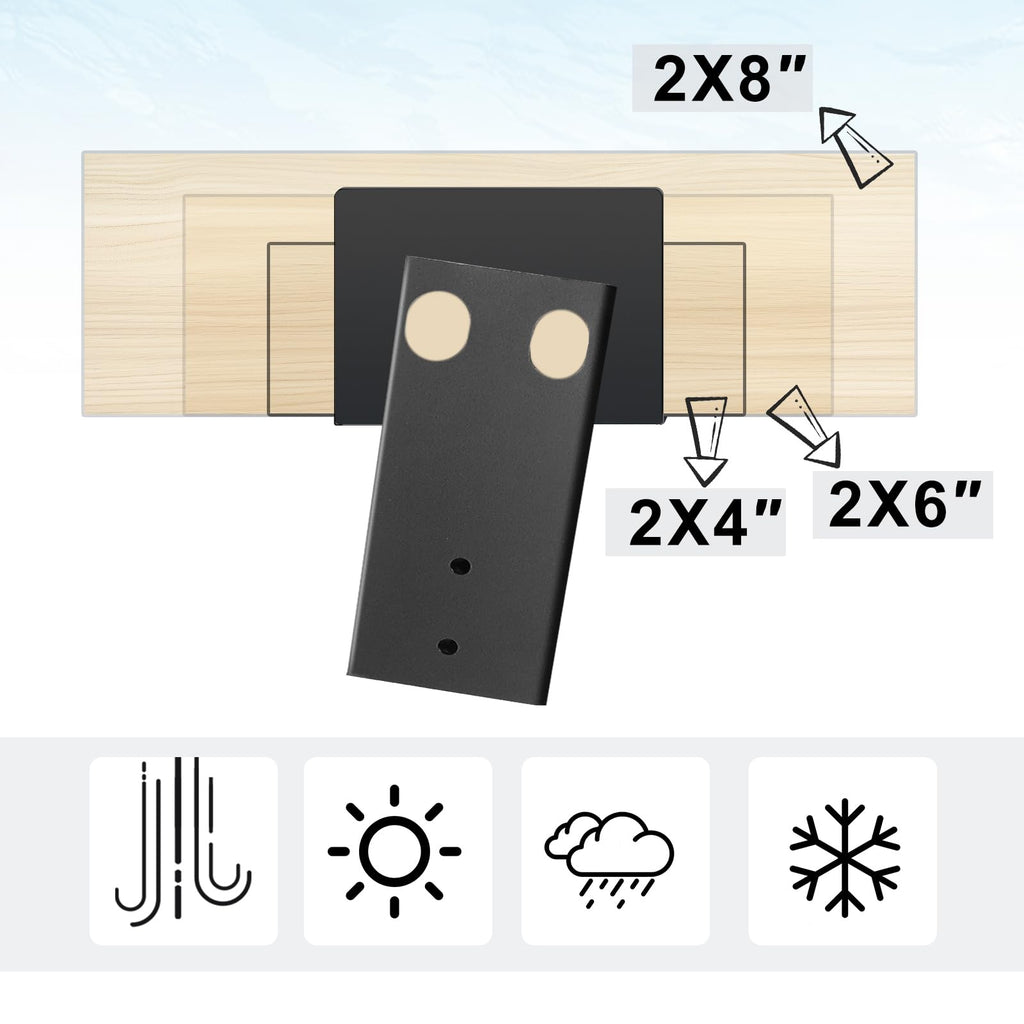 4 Pcs Outdoor 4X4 Compound Angle Brackets,Deer Stand Brackets For Deer Stand, Hunting Blinds And Tree Houses