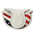 Red White Blue Patriotic Golf Putter Cover, Mid Mallet Putter Head Cover Club Protection Case Fits For Scotty Cameron & Other Ha