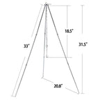 Sutekus Camping Tripod Camp Fire Tripod Portable Campfire Cooking Dutch Oven Tripod And Lantern Hanger Silver