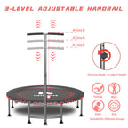 K Kensone 48 Low-Impact Rebounder Trampoline For Adults With Bungee, 550Lbs Quiet Mini Exercise Trampoline With Adjustable T-Sha