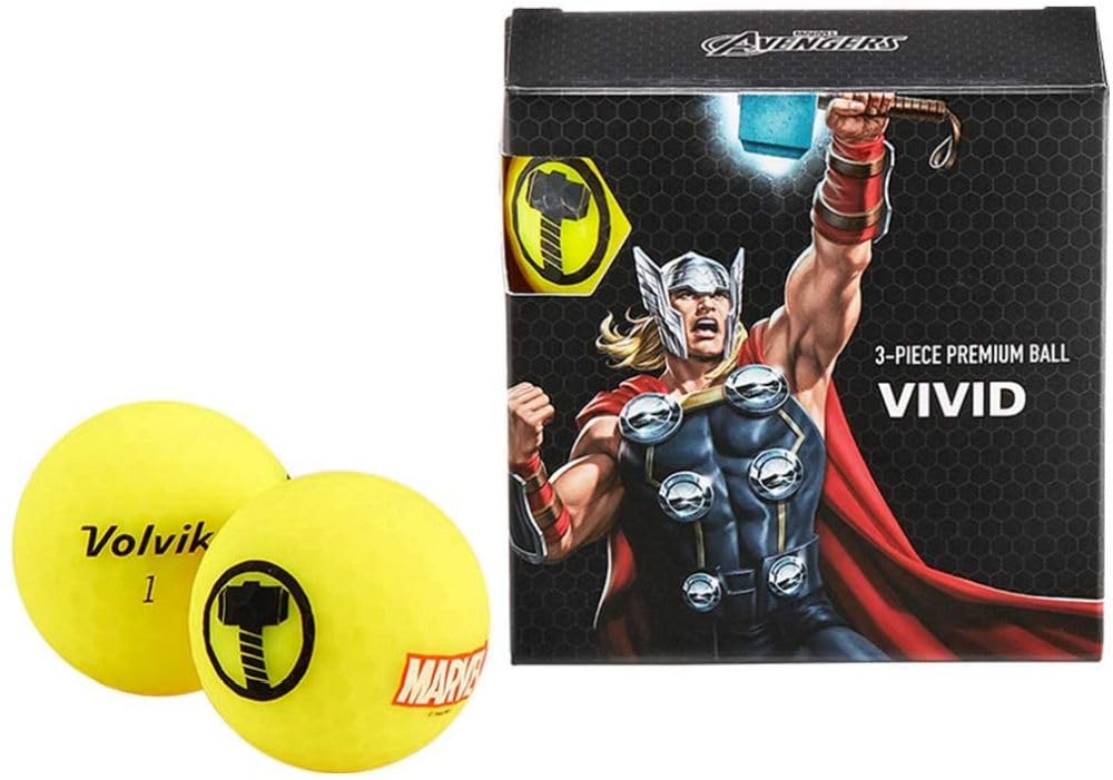 Volvik 1129145Marvel Golf Balls - Thor - Pack Of 4